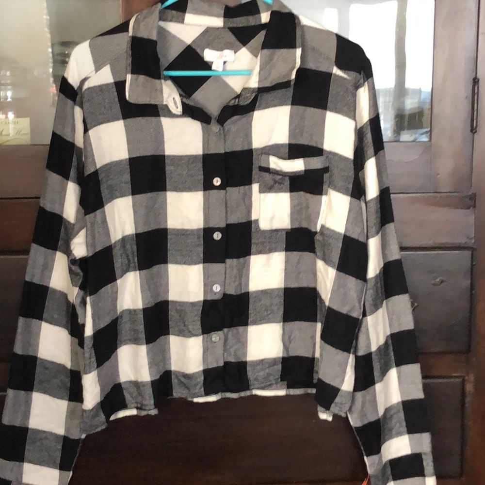 NWT Colsie by target buffalo plaid pajama crop top